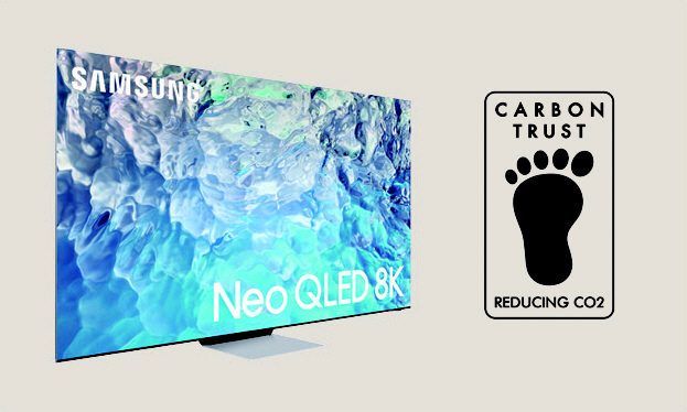 2022년 출시된 Neo QLED 8K는 ‘탄소발자국-탄소저감인증’을 획득했다.