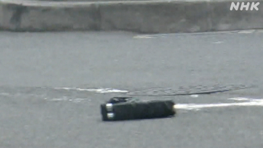 야마가미 데츠야가 8일 범행에 사용한 사제총. NHK 영상 캡처