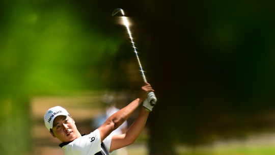 이승민이  마지막 3라운드 3번홀에서 아이언샷을 하는 모습. USGA홈페이지 캡처
