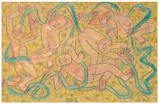 이중섭 작품 ‘다섯 아이와 끈’. 국립현대미술관 홈페이지 캡처