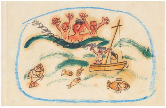 이중섭 작품 ‘현해탄’. 국립현대미술관 홈페이지 캡처