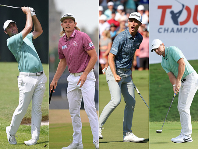 왼쪽부터 스코티 셰플러, 캐머런 스미스, 로리 매킬로이, 윌 잴러토리스.