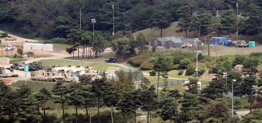 정상화가 마무리되어가는 경북 성주군  주한미군 고고도 미사일방어체계(THAAD·사드) 기지의 모습. 연합뉴스