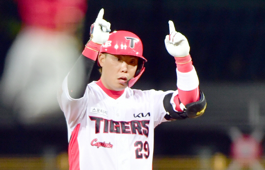 KIA의 나지완.뉴시스