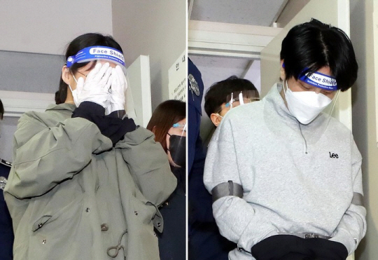 ‘계곡 살인’ 사건으로 1심 재판을 받고 있는 이은해(왼쪽)·조현수. 뉴시스