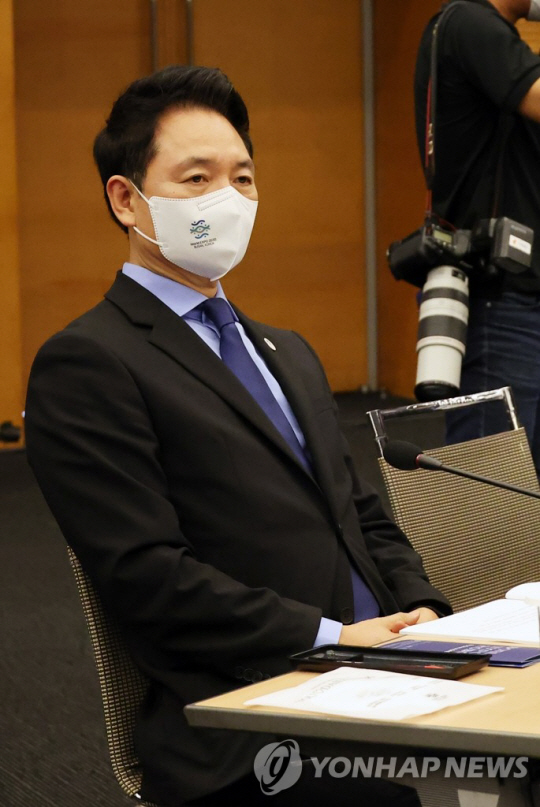 지난 7월 8일 서울 중구 대한상공회의소에서 열린 제1차 ‘2030 부산세계박람회’ 유치위원회에 참석한 장성민 대통령실 미래전략기획관. 연합뉴스