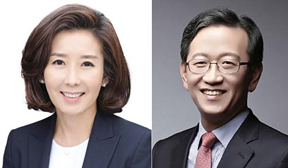 나경원(왼쪽) 전 국회의원과 석동현(오른쪽) 변호사. 대통령실 제공