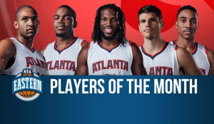 2015년 1월 ‘이 달의 선수’에 주전 5명이 전부 뽑힌 애틀랜타 호크스. 그러나 2014-2015 NBA 동부 결승에서 르브론 제임스가 이끄는 클리블랜드를 만나 4-0 대패를 당하고 만다. NBA닷컴
