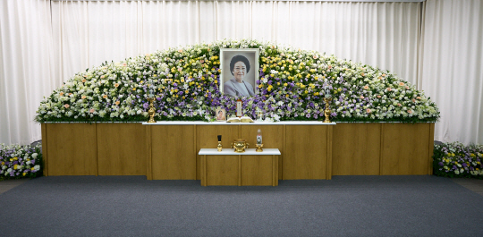 서울 중구 필동 CJ인재원에 마련된 손복남 고문 빈소. CJ그룹 제공