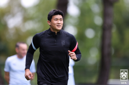 축구국가대표팀의 중앙수비수 김민재(나폴리). 대한축구협회 제공