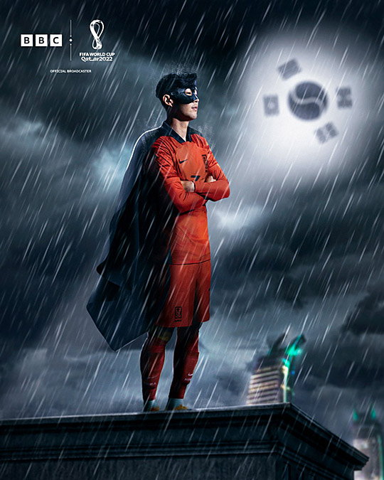 손흥민을 ‘배트맨’에 빗댄 BBC의 패러디.   BBC 캡처