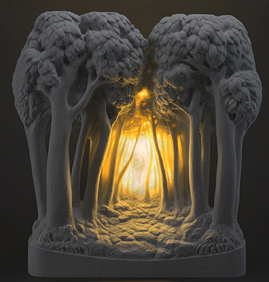 박헌열, 숲, 85×20×95㎝, 대리석, 2014.