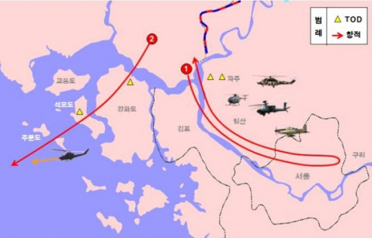 합참이 국회에 제출한 북한 무인기 항적 합참이 국회에 제출한 지난 26일 북한 무인기 항적.국회에서 28일 열린 국방위원회 전체회의에서 공개된 북한 무인기 식별 경로 관련 자료. 국회 국방위원회 제공