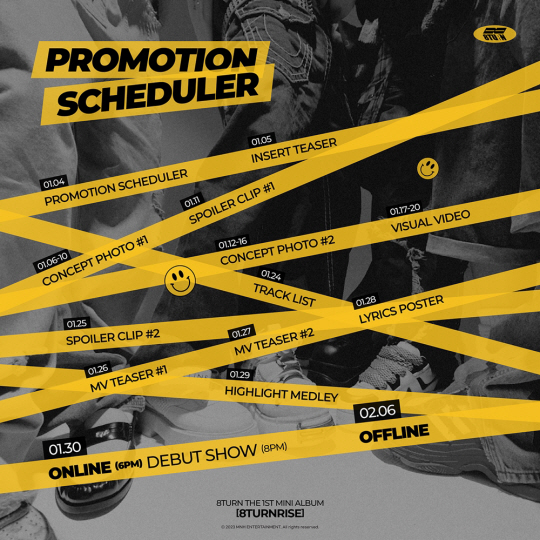 에잇턴, 데뷔 스케줄러