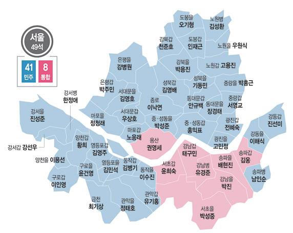 21대 총선 서울 지역 결과