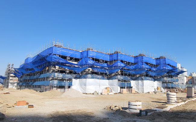 9일 부산 강서구 명문초등학교 신축 공사 현장. 박영수 기자