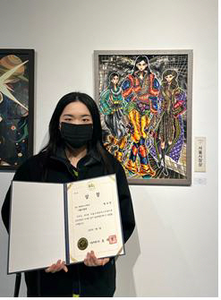 ▲서울시장상을 수상한 1학년  박수빈 학생. 평택대 제공