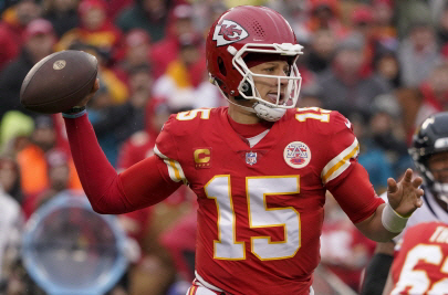 캔자스시티 치프스의 쿼터백 패트릭 마홈스. AP 뉴시스
