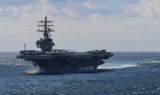 미국 핵항공모함인 로널드 레이건호. 뉴시스