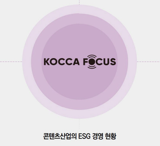 콘텐츠산업의 ESG 경영 현황 보고서 표지