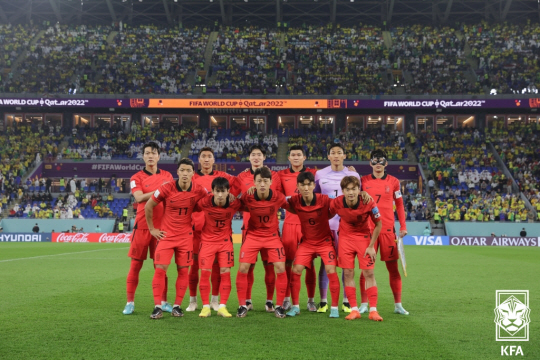 2022 카타르월드컵 당시 축구대표팀. 대한축구협회 제공