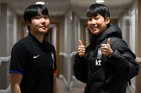 여자축구대표팀의 이금민(왼쪽 사진)과 박예은. 대한축구협회 제공