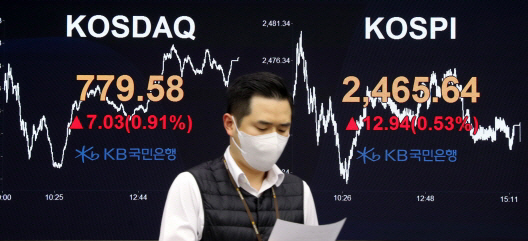 지난 14일 서울 영등포구 여의도 KB국민은행 스마트딜링룸. 뉴시스