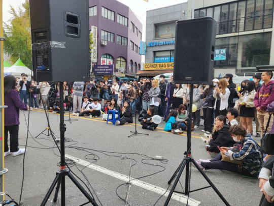 2022년 이태원 일대에서 진행된 거리공연 장면. 용산구청 제공