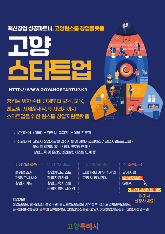 창업 멘토링 데이 포스터. 고양시청 제공