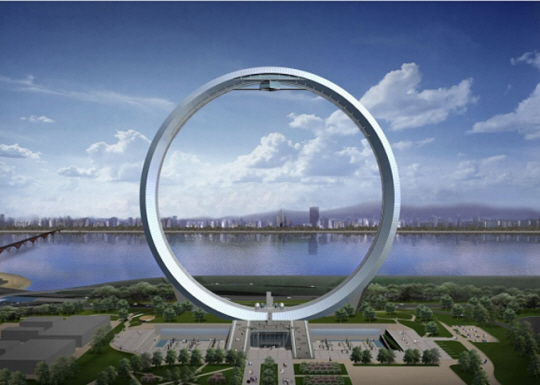 우대성 ‘우연히 건축사무소(전 오퍼스 건축)’ 대표가 홈페이지에 공개한 2000년 ‘천년의 문’ 기획안 사진.