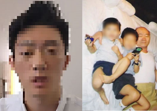 고 전두환 전 대통령의 손자이자 전 전 대통령의 차남 전재용 씨의 아들 전우원(왼쪽 사진) 씨가 지난 14일 인스타그램에 올린 어린시절 사진(오른쪽). 인스타그램 캡처