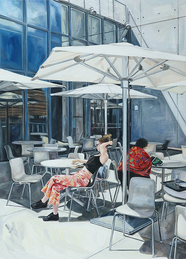 안다은, 미술관 카페의 햇살, 91×65㎝, 유화, 2022.