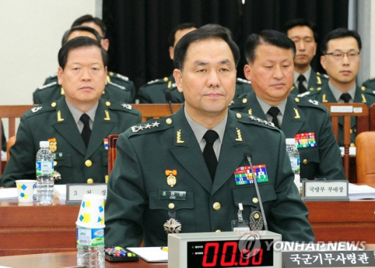 2016년 10월 24일 국회에서 열린 정보위원회의 국군기무사령부 등에 대한 국정감사에서 조현천 당시 국군기무사령관이  출석해 있다. 연합뉴스