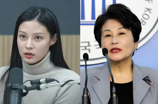 조국 전 법무부 장관의 딸 조민(왼쪽)씨와 전여옥 전 국회의원. 유튜브 캡처·연합뉴스