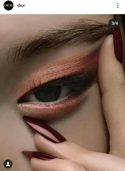 디올 광고사진 SNS 캡처