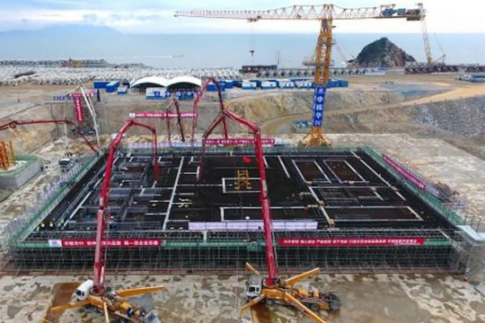 중국 푸젠성 원자력 발전소에 건설 중인 원자로. 연합뉴스