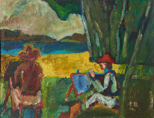 대구시 감사 결과 위작으로 밝혀진 대구미술관 소장  이복의 ‘그림 그리는 사람들’ 대구시청 제공