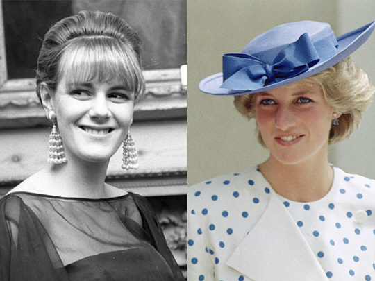 젊은 시절의 커밀라(왼쪽) 영국 왕비와 고 다이애나 전 왕세자비. SNS 캡처·AP·뉴시스