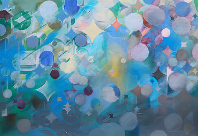 이진희, 나비, 112 ×162㎝, 캔버스에 오일스틱, 아크릴 등, 2023.