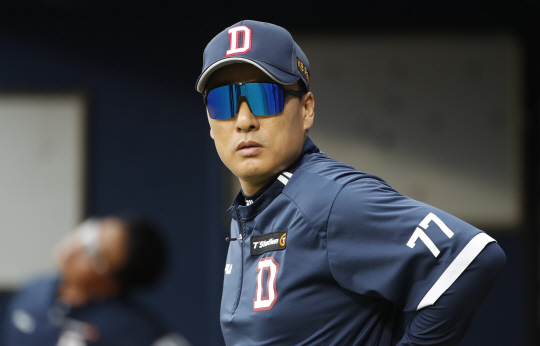 두산의 이승엽 감독.뉴시스
