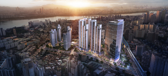 구의역 롯데캐슬 이스트폴 조감도. 롯데건설 제공