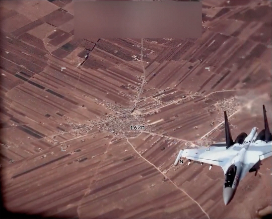 러시아의 SU-35 전투기 모습. UPI 연합뉴스