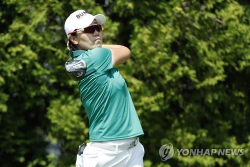 이정은의 티샷. [AFP/게티이미지=연합뉴스]