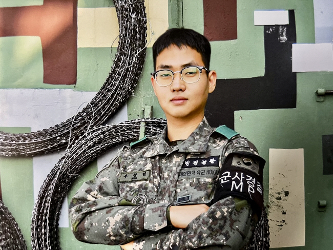 육군 12사단 전방초소(GP) 분대장 우창현 병장.