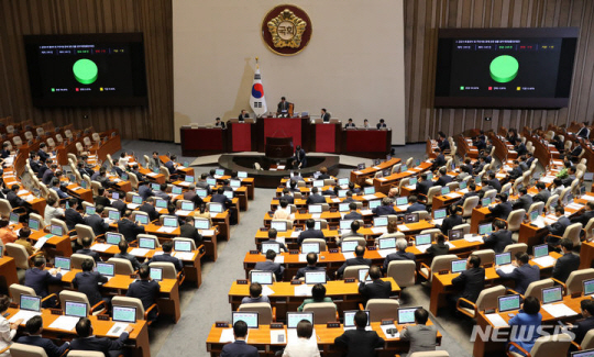 지난달 7월 국회 본회의장 모습. 뉴시스.