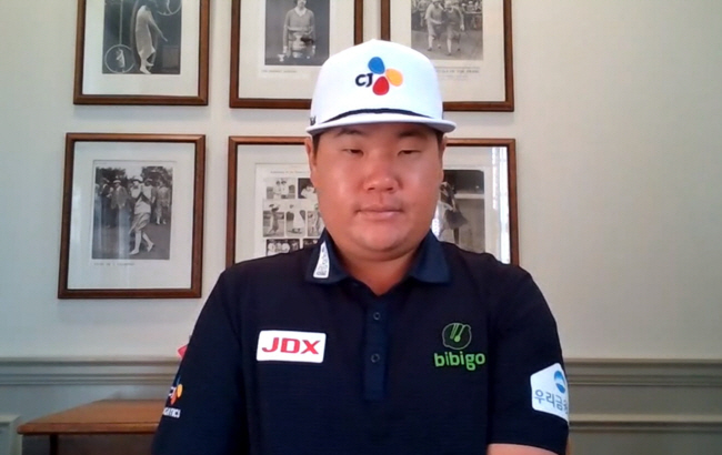 임성재가 23일 밤(한국시간) 화상으로 인터뷰에 응하고 있다.