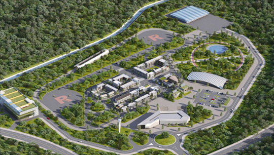 대구 달성군 테크노폴리스에 인프라가 조성되는 국가로봇테스트필드 조감도. 대구시청 제공