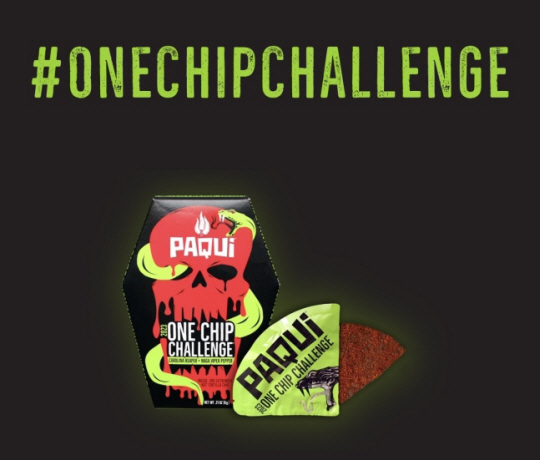 ‘원칩 챌린지’에 사용되는 과자 ‘파키 칩스’. 파키 칩스 웹사이트 캡처