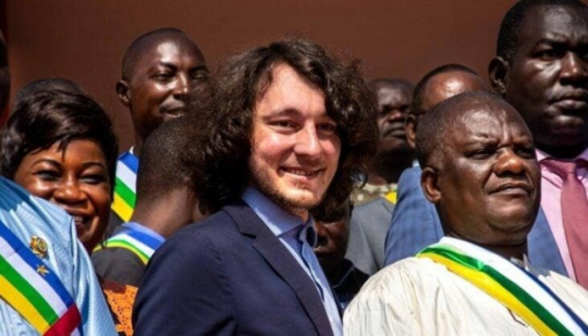 러시아 용병기업 바그너 그룹의 간부 드미트리 시타이(가운데). 연합뉴스(소셜미디어 엑스 캡처)