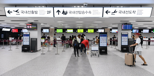 대구공항 국내선 신(新) 여객터미널 내부 모습. 한국공항공사 제공